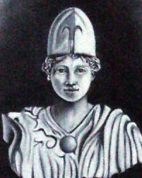 Minerva, oil painting by Maximina Octavia