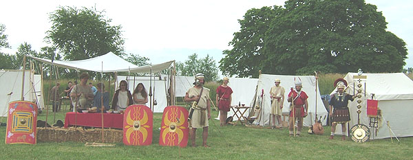 Legio XXIV Media Atlantia during "Muster on the Maumee" at historic Fort Meigs, Perrysburg, Ohio, June 18-19, 2005.jpg